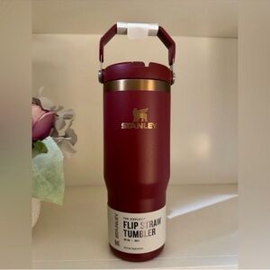 🎉LAST CHANCE🎉Stanley Iceflow Flip Straw 30 oz Tumbler Glided Pomegranate‎